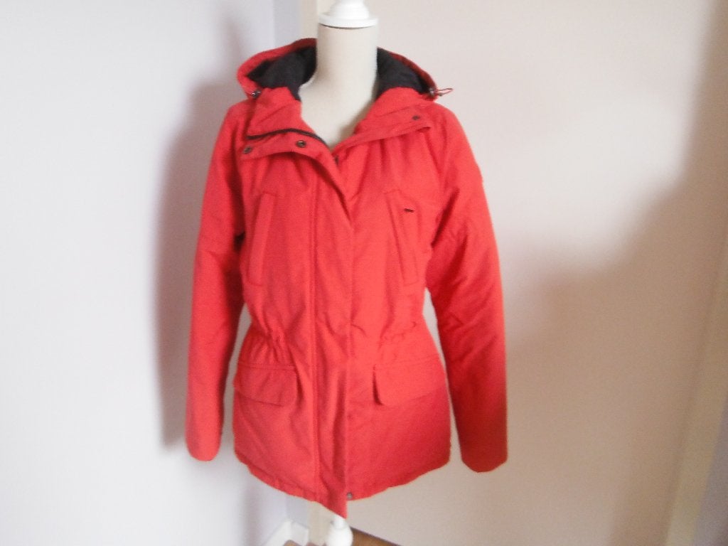 zgan rode parka met capuchon, mt M, Bien Bleu, Sting, Maat 38/40 (M), Verzenden, Zo goed als nieuw, Rood