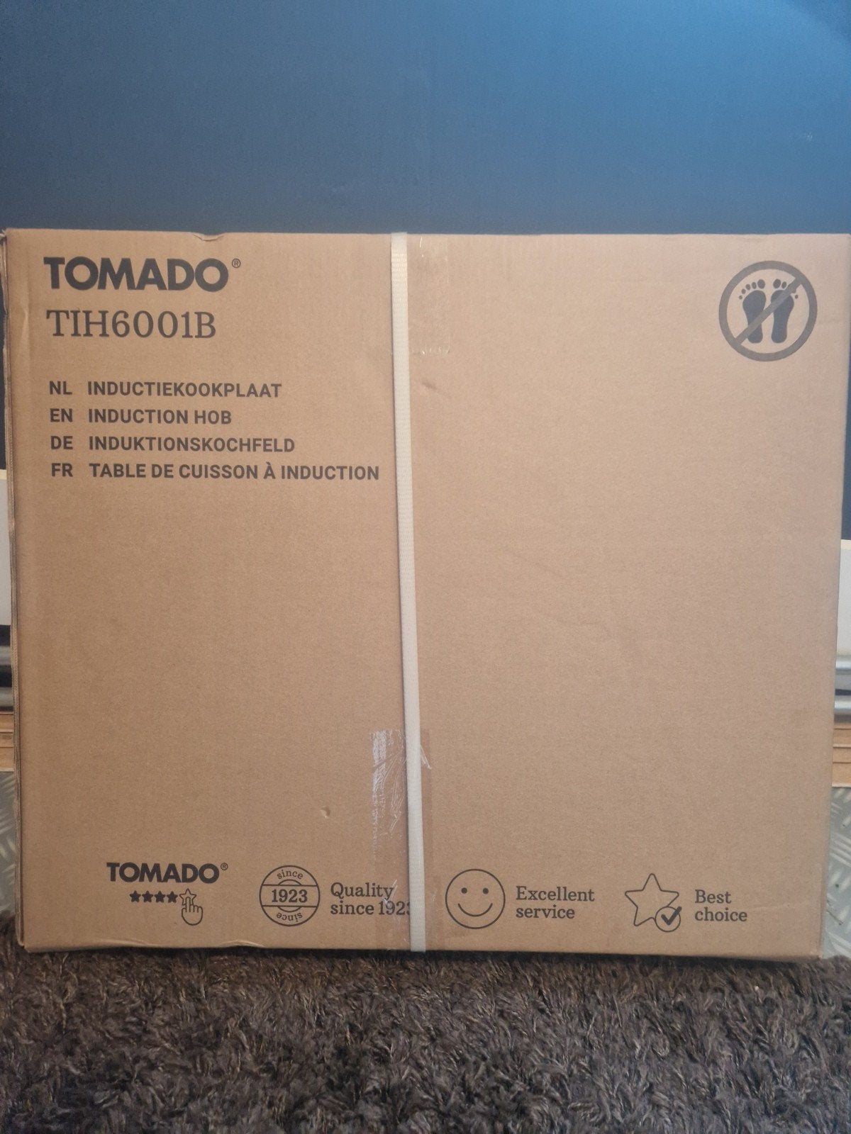 Nieuwe Tomado TIH6001B Inductiekookplaat - Zwart, Witgoed en Apparatuur, Kookplaten, Ophalen, Nieuw, 4 kookzones, Inbouw