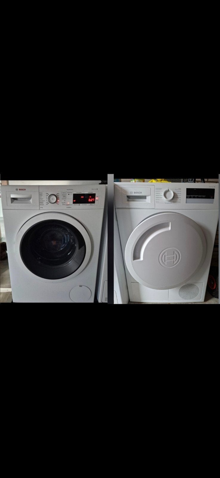 Bosch Wasmachine+ Condensdroger, 6 tot 8 kg, Ophalen, Minder dan 85 cm