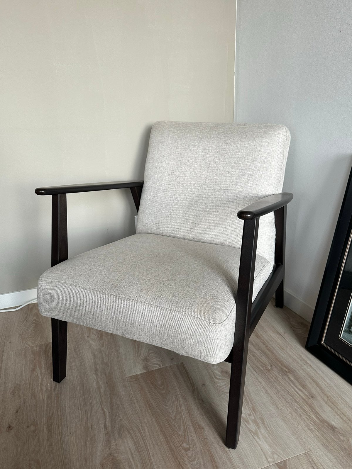 IKEA EKENÄSET Fauteuil, Kilanda lichtbeige, Huis en Inrichting, 75 tot 100 cm, Ophalen of Verzenden, Zo goed als nieuw, 50 tot 75 cm