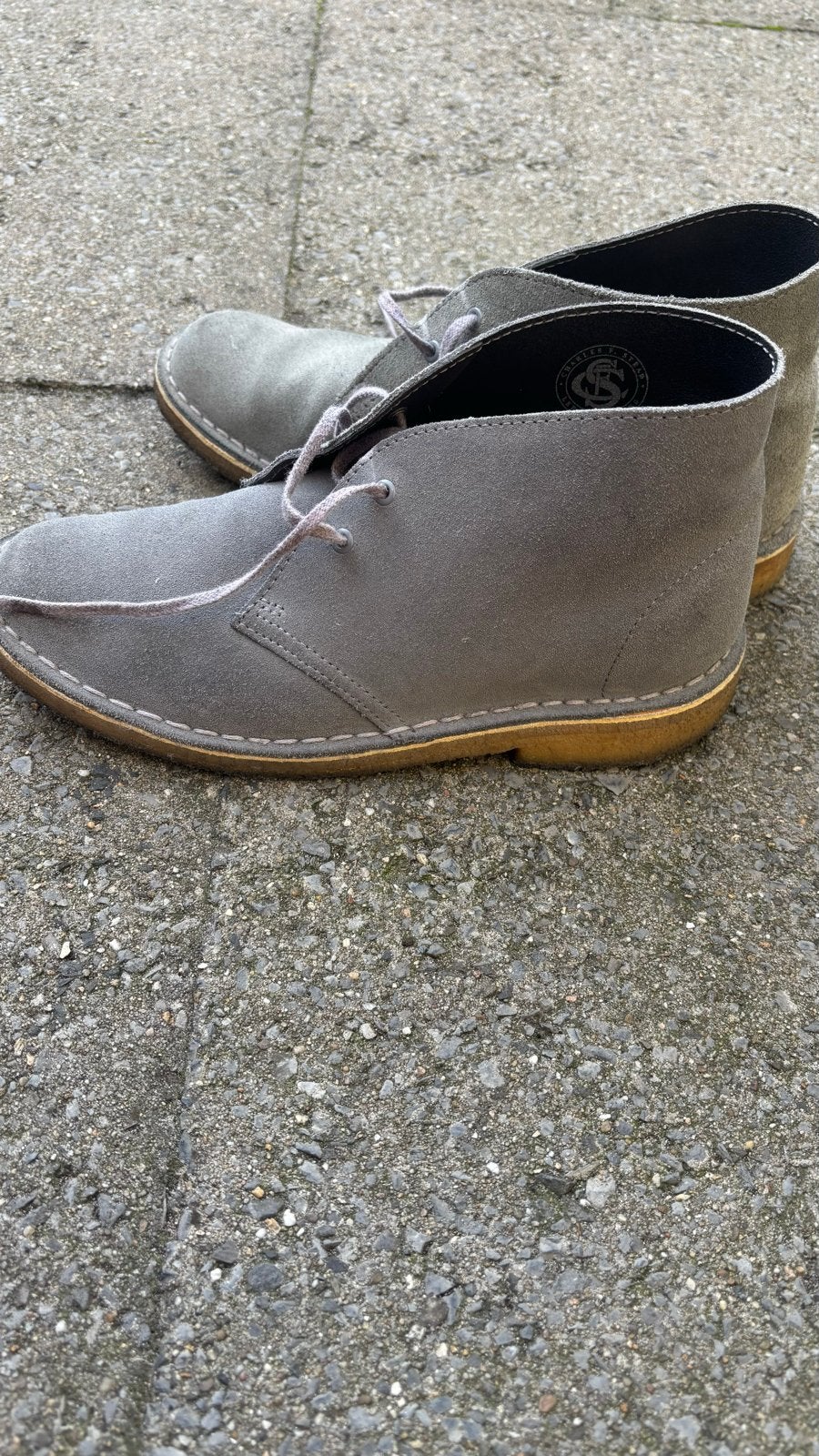 Clarks Originals Suede Desert Boots Maat 40, Ophalen of Verzenden, Gedragen, Grijs, Lage of Enkellaarzen
