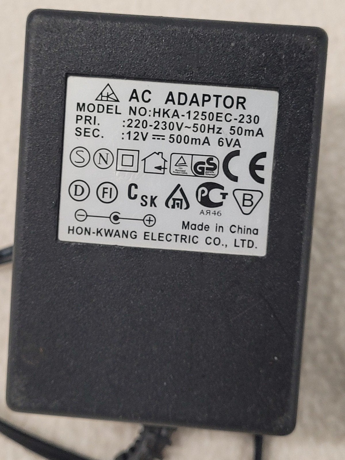 AC DC voeding adapter 12V 500mA, Ophalen of Verzenden, Gebruikt