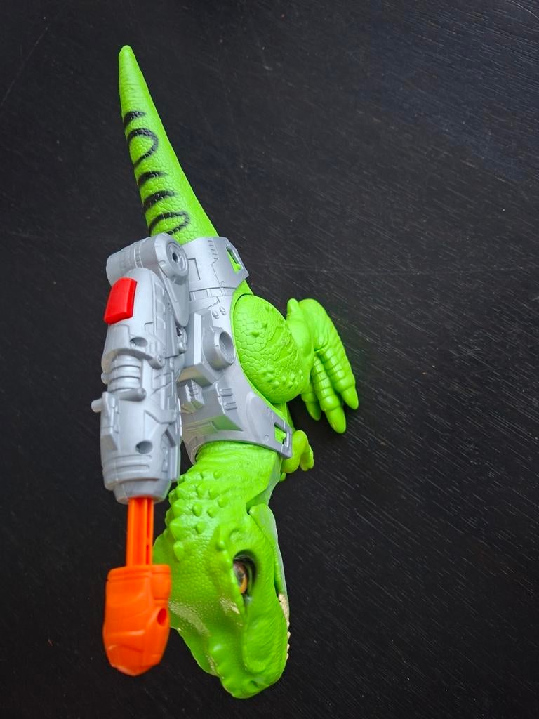 Dino met schieter, Kinderen en Baby's, Speelgoed | Actiefiguren, Ophalen of Verzenden, Zo goed als nieuw