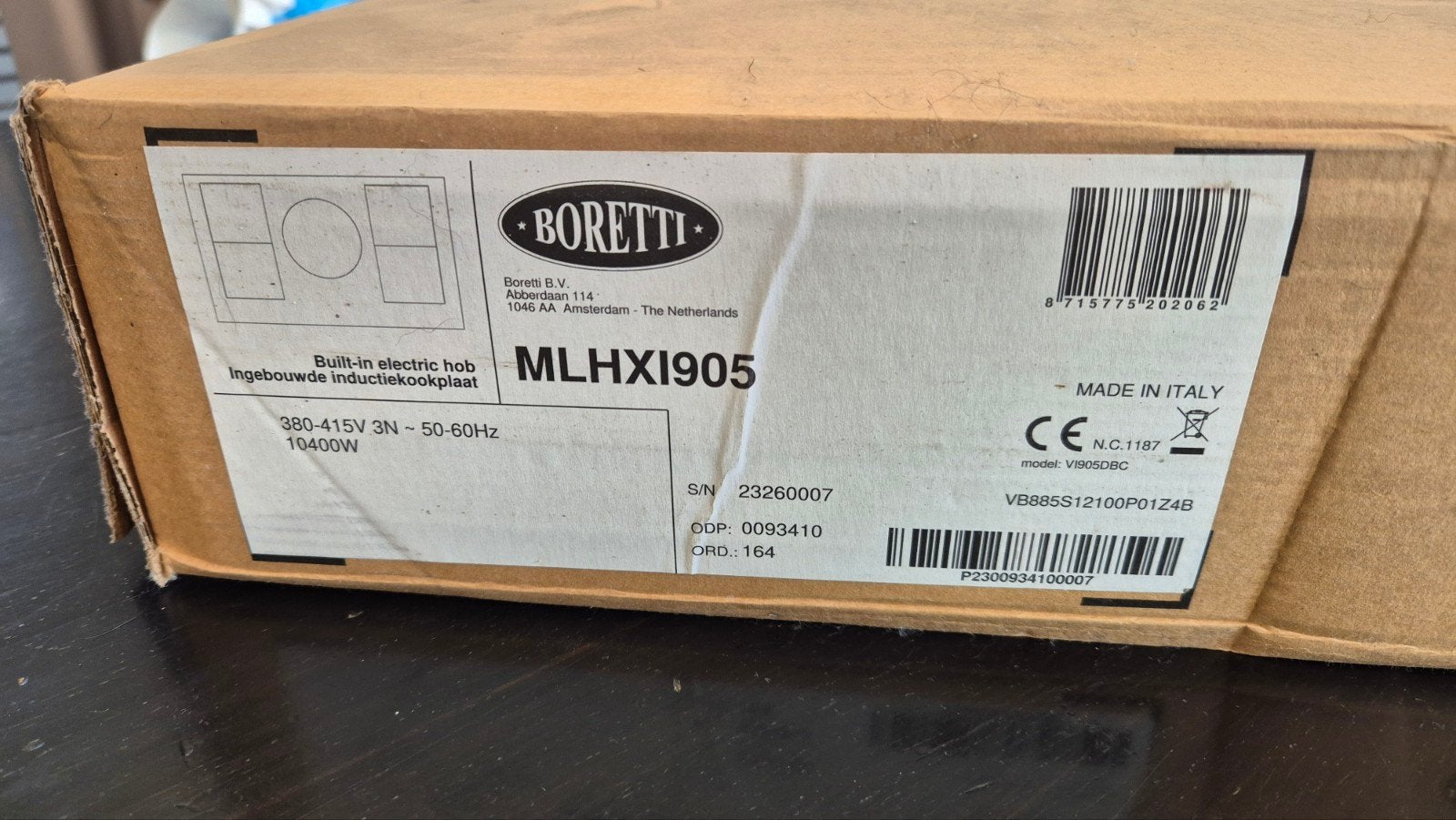 Boretti MLHXI905 Inductiekookplaat - Nieuw in doos, Ophalen, Nieuw, 4 kookzones, Inbouw