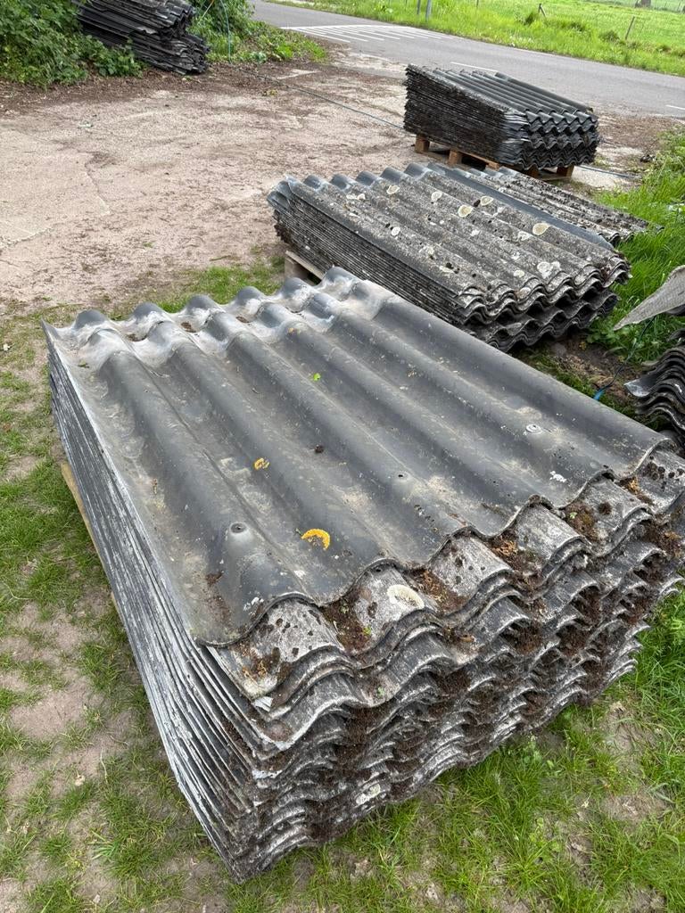 Asbestvrije golfplaten, ongeveer 200 stuks, Doe-het-zelf en Verbouw, Ophalen, Overige materialen, Gebruikt, 15 m² of meer