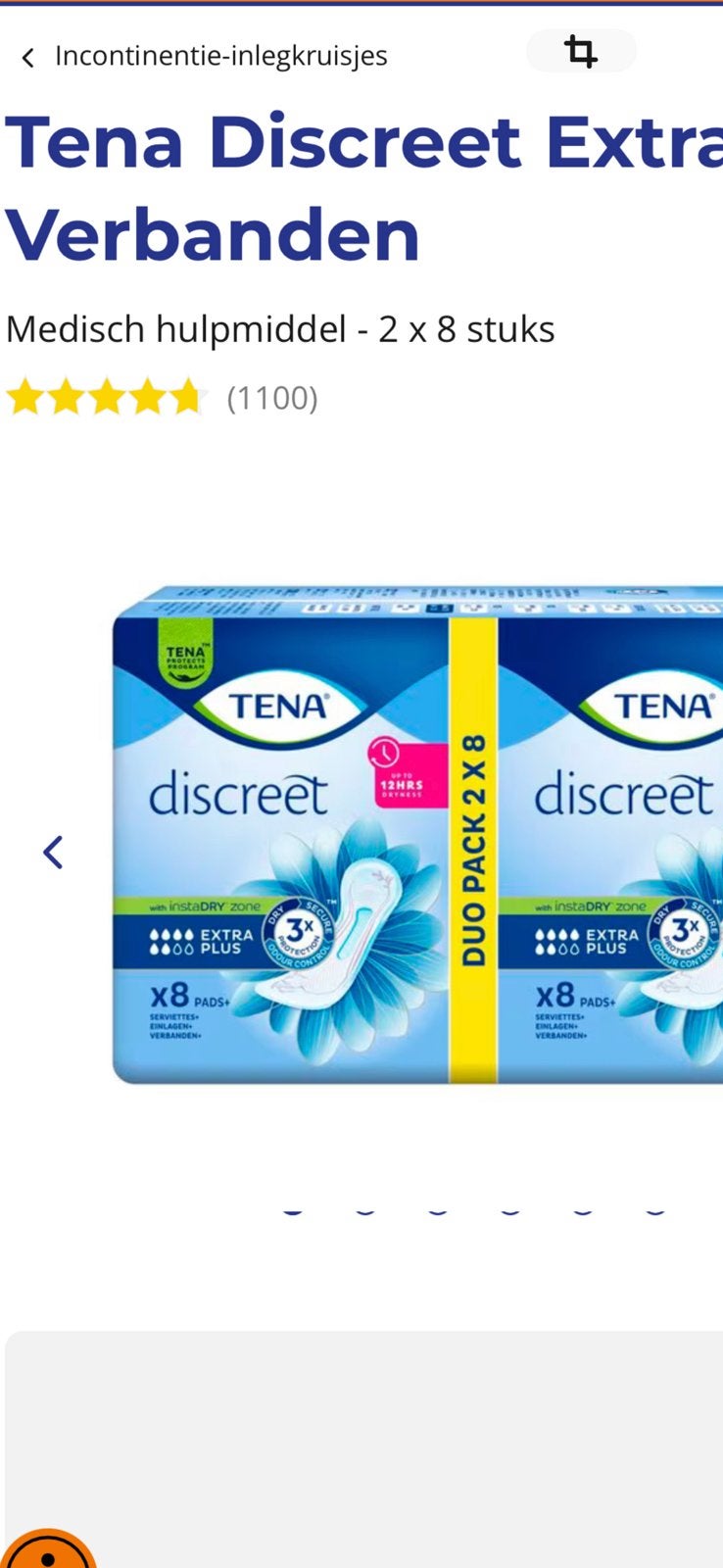Tena discreet extra plus. 6 duo pakken, Diversen, Ophalen, Nieuw