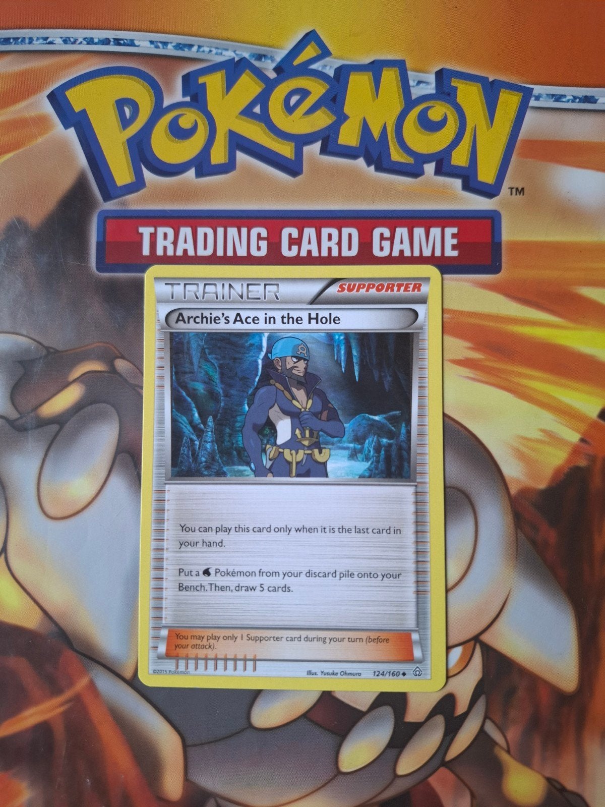 Archie's Ace in the Hole 124/160 XY Primal Clash pokemon, Ophalen of Verzenden, Zo goed als nieuw, Losse kaart