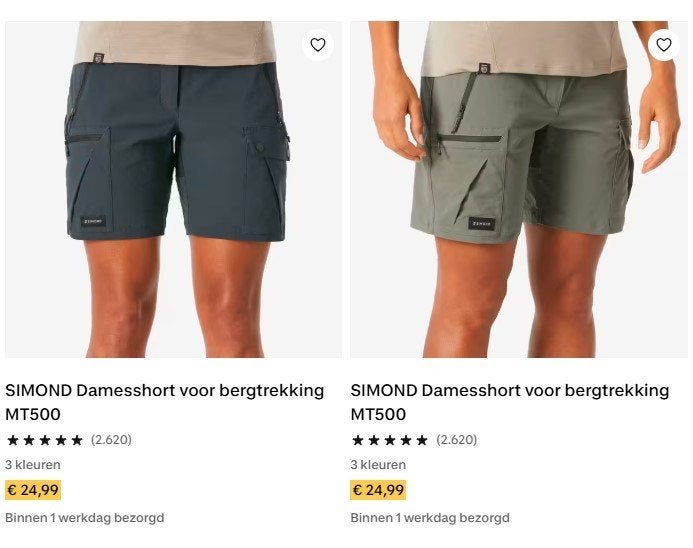 2 wandel shorts Decathlon Forclaz (Simond) maat M 1+1 gratis, Ophalen of Verzenden, Zo goed als nieuw, Kleding
