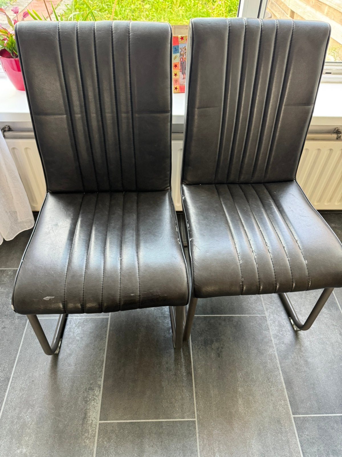 6 Eetkamerstoelen - gebruikt - gratis, Ophalen, Gebruikt, Vijf, Zes of meer stoelen