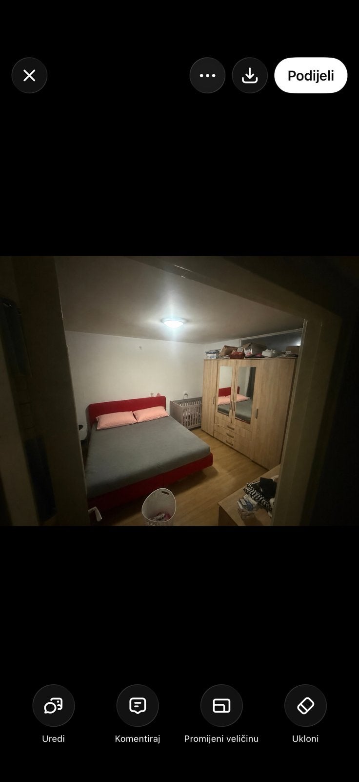 Bed en kledingkast, Huis en Inrichting, Slaapkamer | Bedden, Ophalen, Gebruikt, Tweepersoons, 180 cm