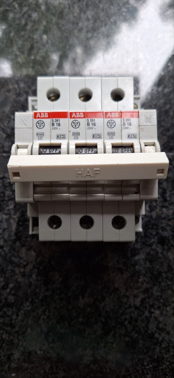 ABB S261, B16, 3-fase,Installatieautomaat, krachtstroom., Ophalen of Verzenden, Gebruikt, ABB, Installatieautomaat