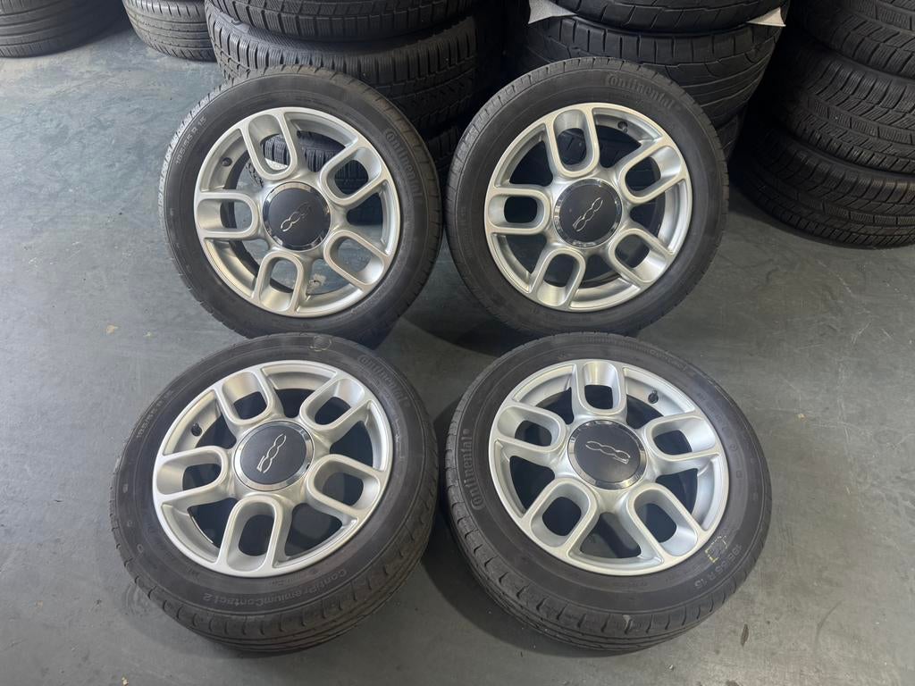15” Originele Fiat 500 Velgen met Zomerbanden, Auto-onderdelen, Banden en Velgen, 15 inch, Banden en Velgen, Nieuw, Zomerbanden