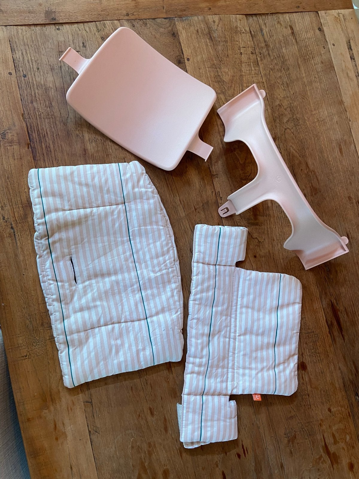 Stokke Tripp Trapp Baby Set en Kussen - Zo goed als nieuw, Ophalen, Zo goed als nieuw, Meegroeistoel, Stoelverkleiner