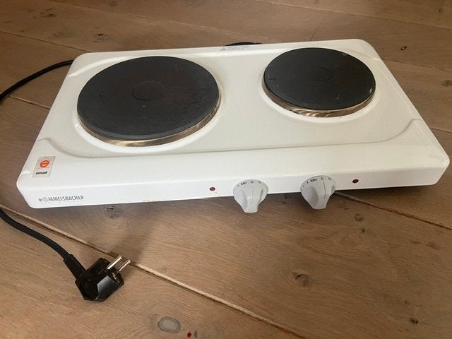 dubbele kookplaat met minutentimer - Rommelsbacher, 3 kookzones of minder, Ophalen of Verzenden, Zo goed als nieuw, Vrijstaand
