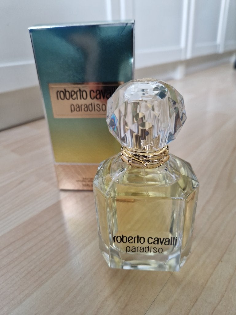 EAUD DE PARFUM ROBETO CAVALLI PARADISO 1 x gebruikt!, Ophalen of Verzenden, Zo goed als nieuw