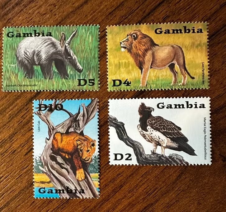 Gambia 2001 Vogels en Dieren Postfris Postzegels, Ophalen of Verzenden, Postfris