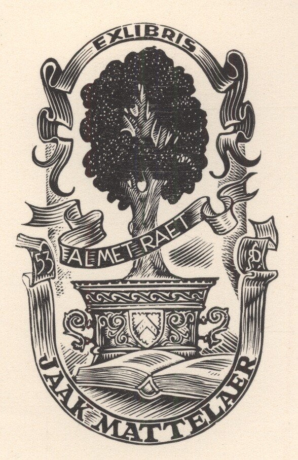 1091 Ex Libris België : Lucien de Jaegher, 1953, Verzenden, Ex libris