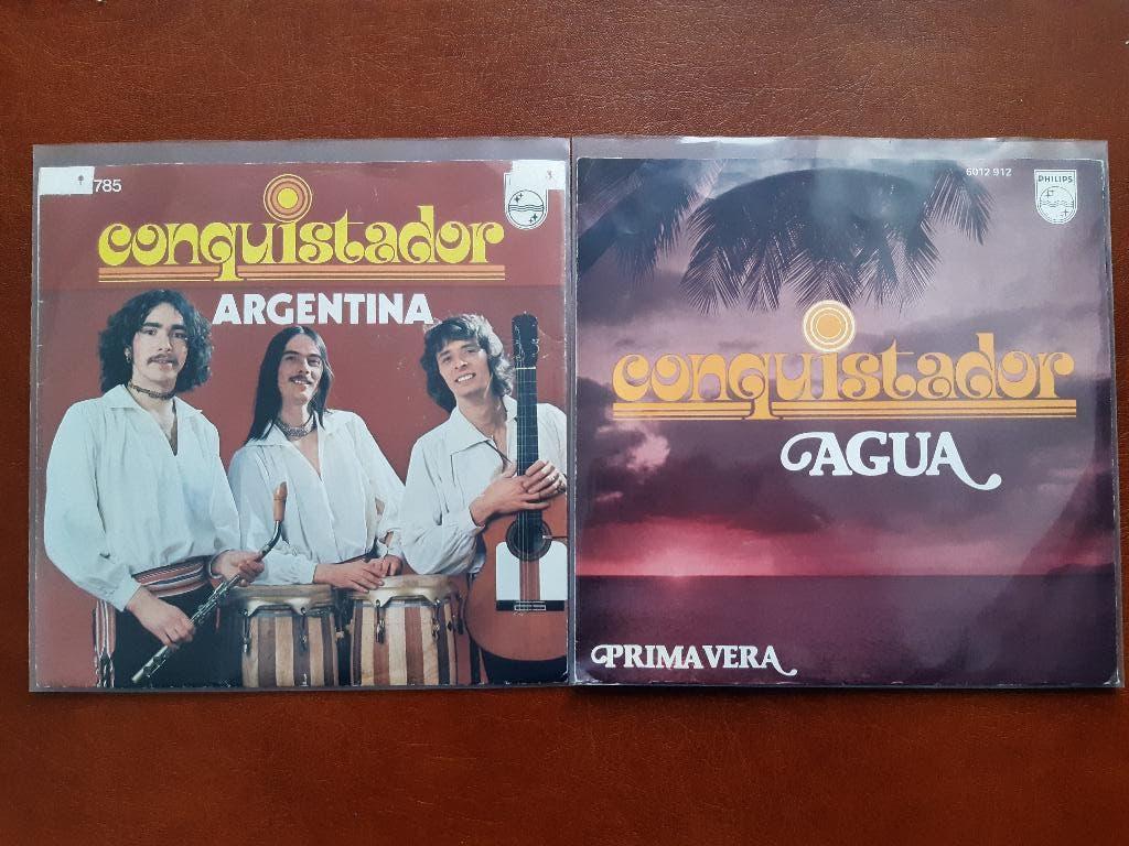 Conquistador 2 singles, Cd's en Dvd's, Vinyl Singles, Gebruikt, Beschermende buitenhoes, Single, 1970 - 1979, Overige genres, 7 inch