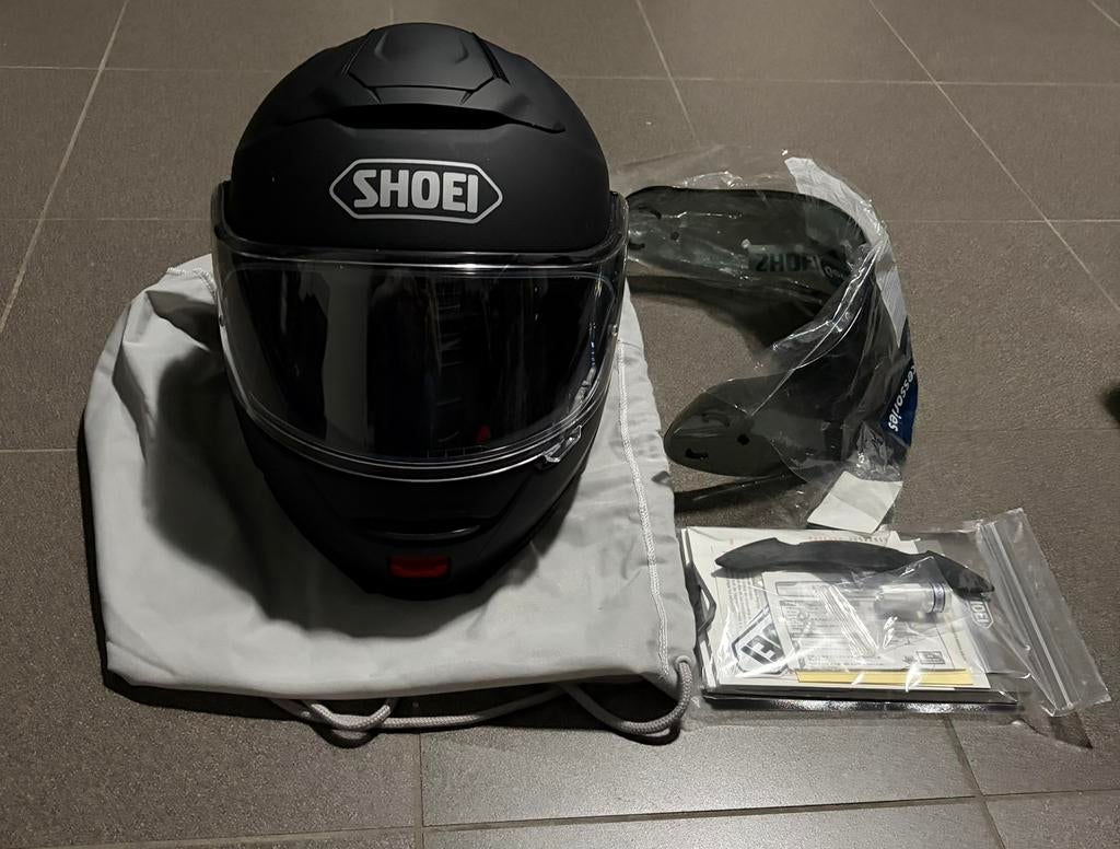 Shoei Neotec 2 systeemhelm maat L met extra vizier, Motoren, Ophalen of Verzenden, Tweedehands, Systeemhelm, Shoei