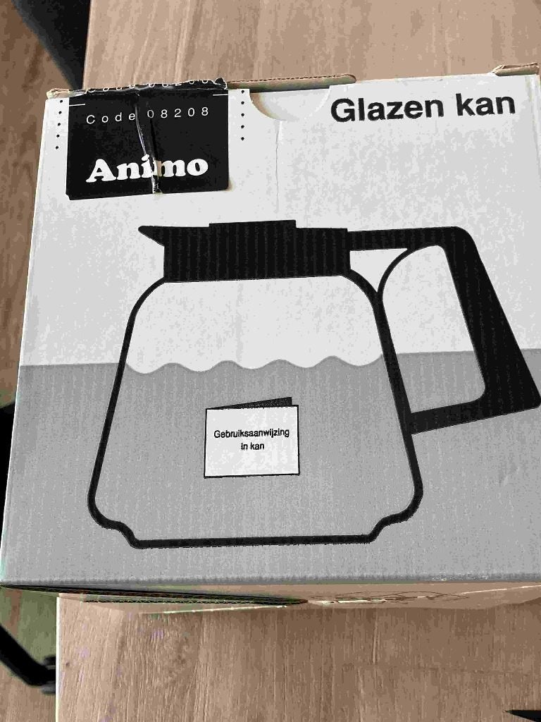 Glazen koffiekan Animo, Ophalen of Verzenden, Nieuw, Overige merken, Koffiekan