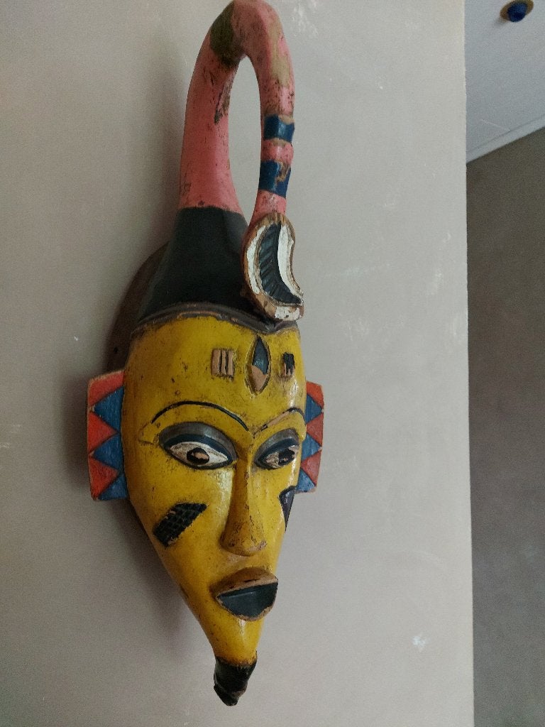 Guru masker / Ivoorkust, Antiek en Kunst, Verzenden