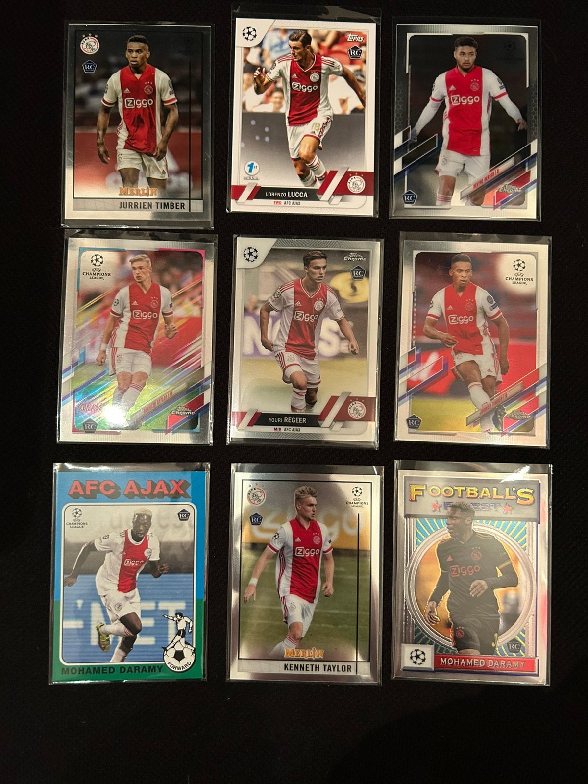 Negen Ajax rookie kaartjes, Ophalen of Verzenden, Zo goed als nieuw, Plaatje