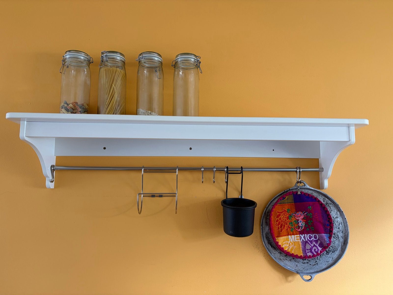 IKEA tornviken wandrek met stang en haken, Hout, IKEA, Ophalen of Verzenden, Wit