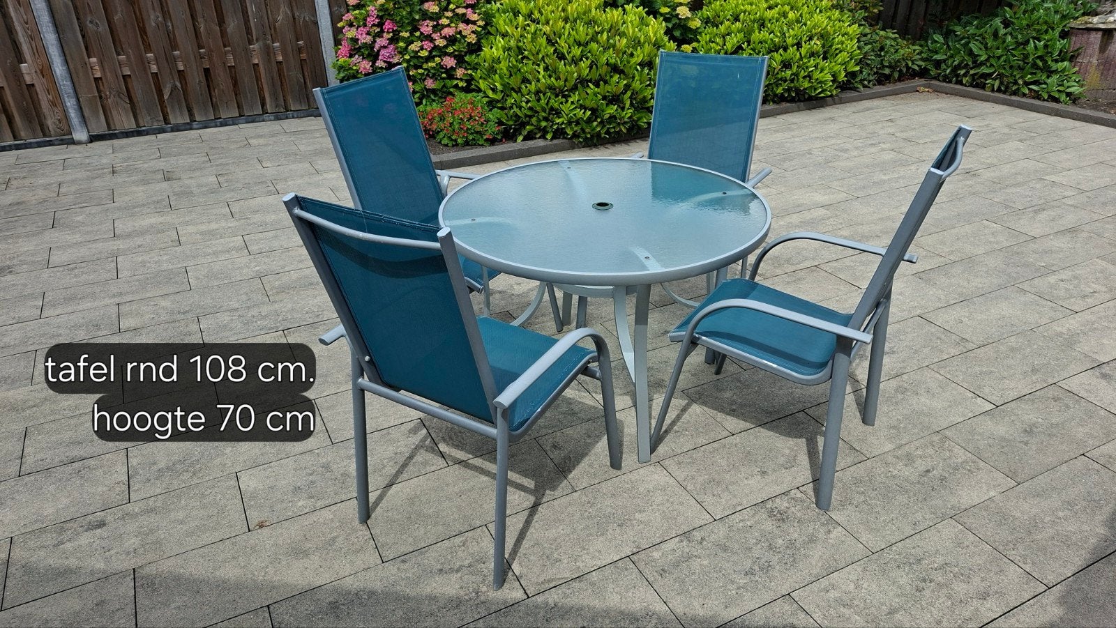 Tuinset, Ophalen of Verzenden, Gebruikt, Aluminium