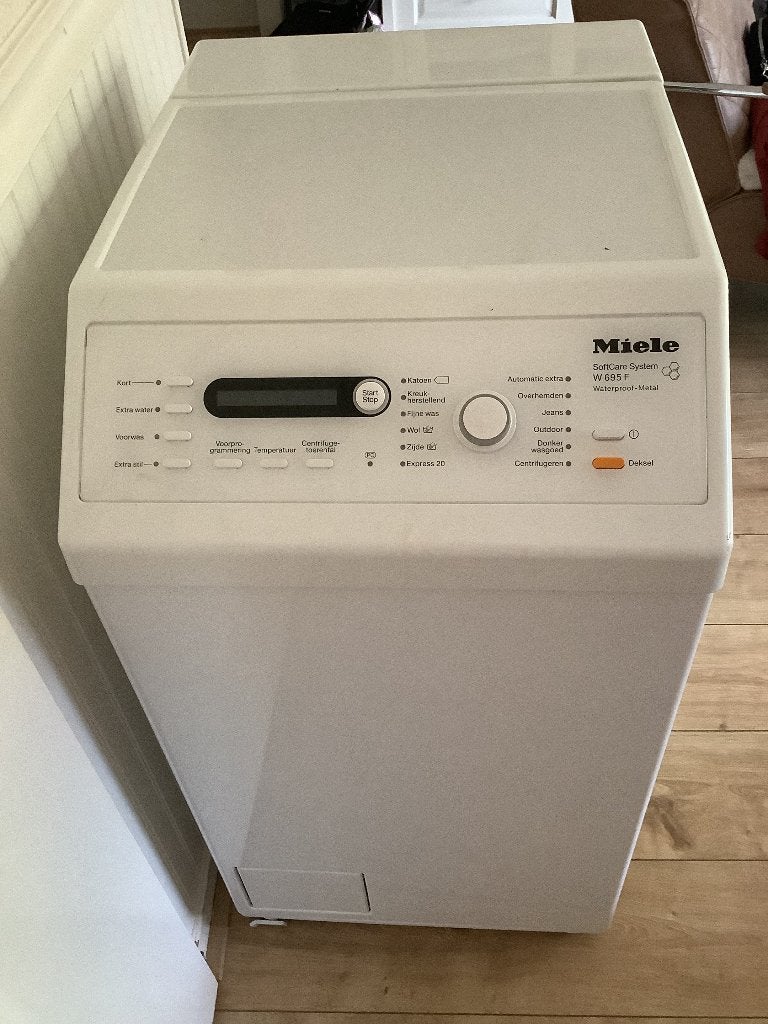 Miele wasmachine W695F, in goede staat, Ophalen, Gebruikt, Bovenlader, 85 tot 90 cm