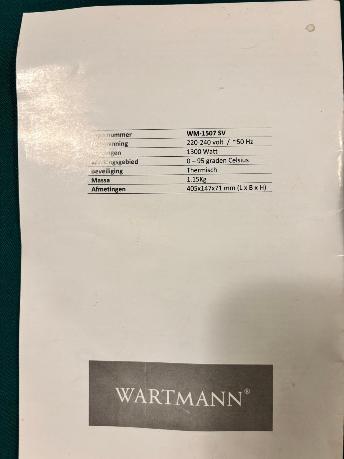 Wartmann Sous Vide Stick WM-1507 SV - Nauwkeurig koken, Witgoed en Apparatuur, Ophalen of Verzenden, Zo goed als nieuw