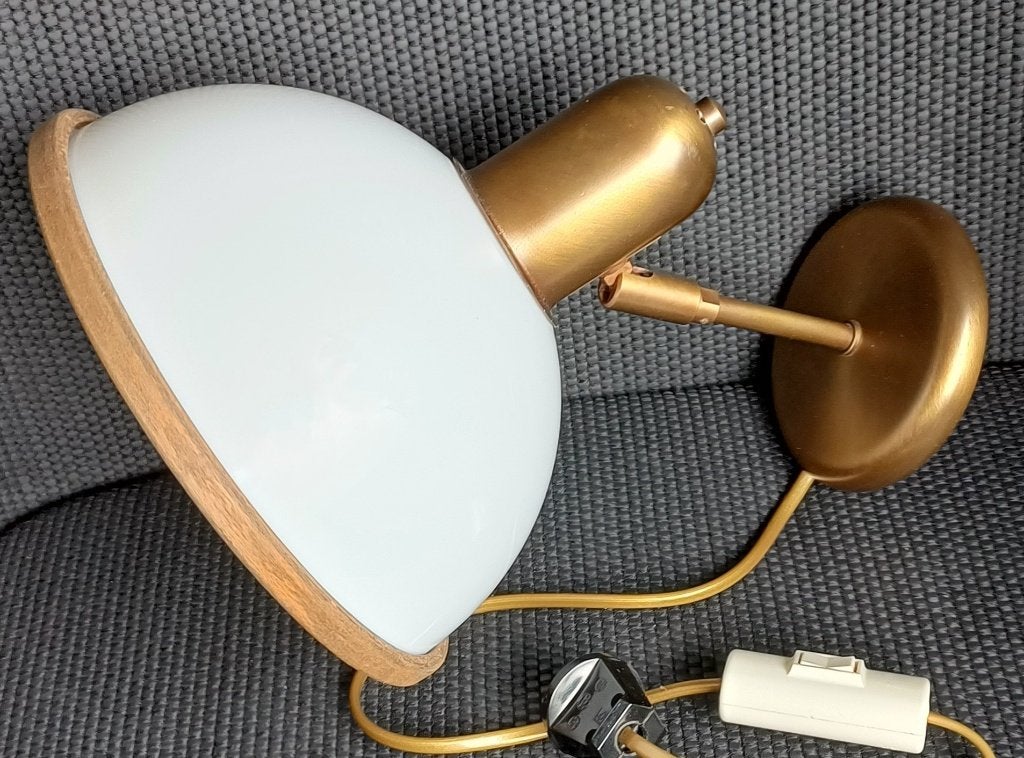 Hollandse wandlamp, in de stijl van Steinhauer - 70'/er, Hout, Overige kleuren, Gebruikt, Met schakelaar