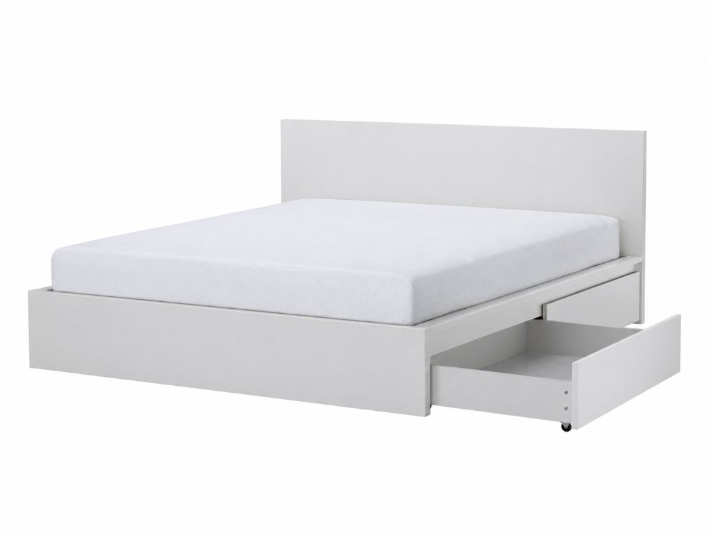bed Malm, Huis en Inrichting, Ophalen, Gebruikt, Wit, 140 cm