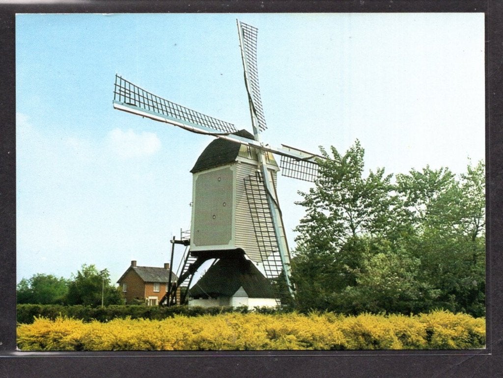 molen; Korenmolen Standerdmolen te Bergeijk., Ophalen of Verzenden, 1960 tot 1980, Ongelopen, Noord-Brabant