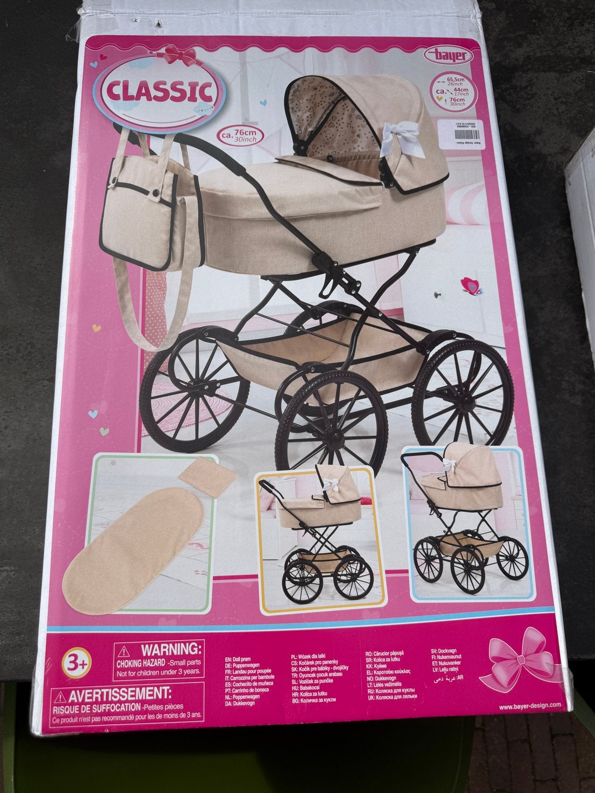 Bayer Design Classic Poppenwagen - Nieuw in doos, ., Overige typen, Nieuw, Ophalen of Verzenden