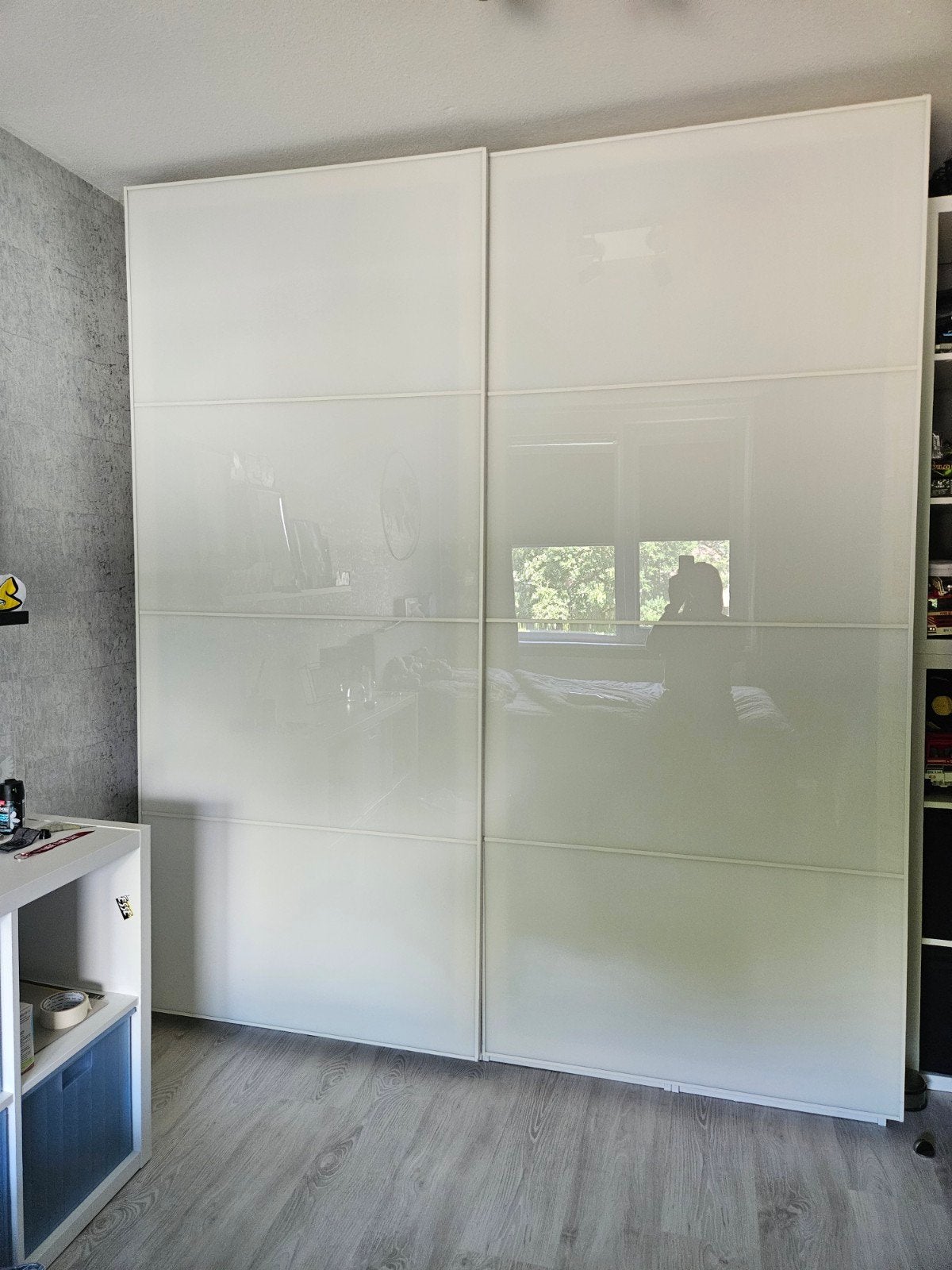 Witte IKEA Pax Kast 238x200 cm met Schuifdeuren, Met deur(en), Gebruikt, 200 cm of meer, Ophalen of Verzenden