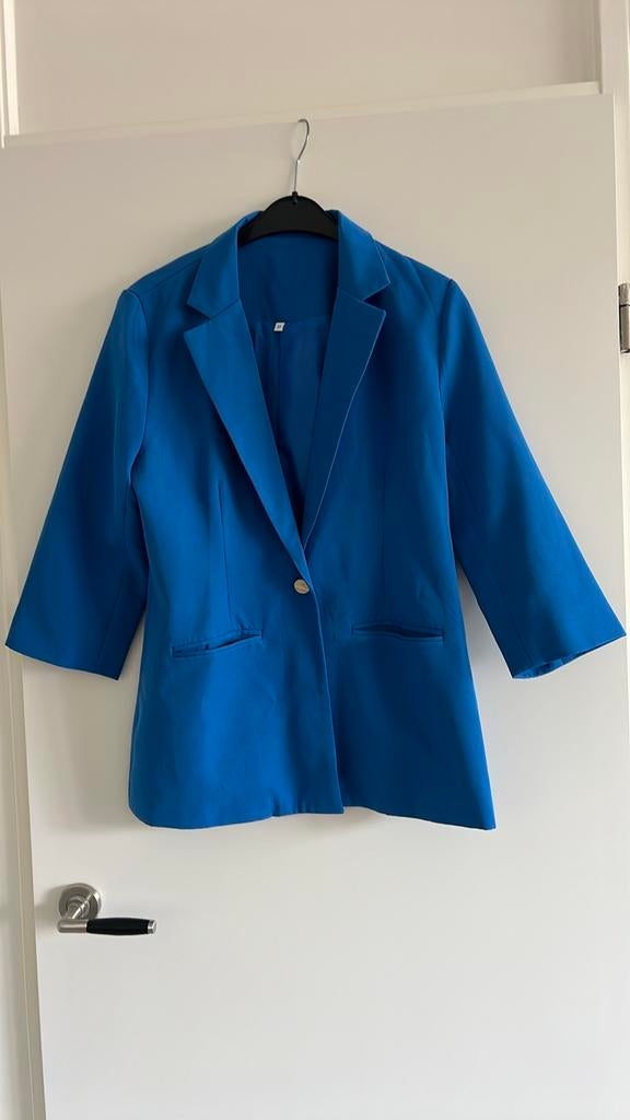 Kobalt blauwe blazer maat M, Maat 38/40 (M), Blauw, Ophalen of Verzenden, Jasje