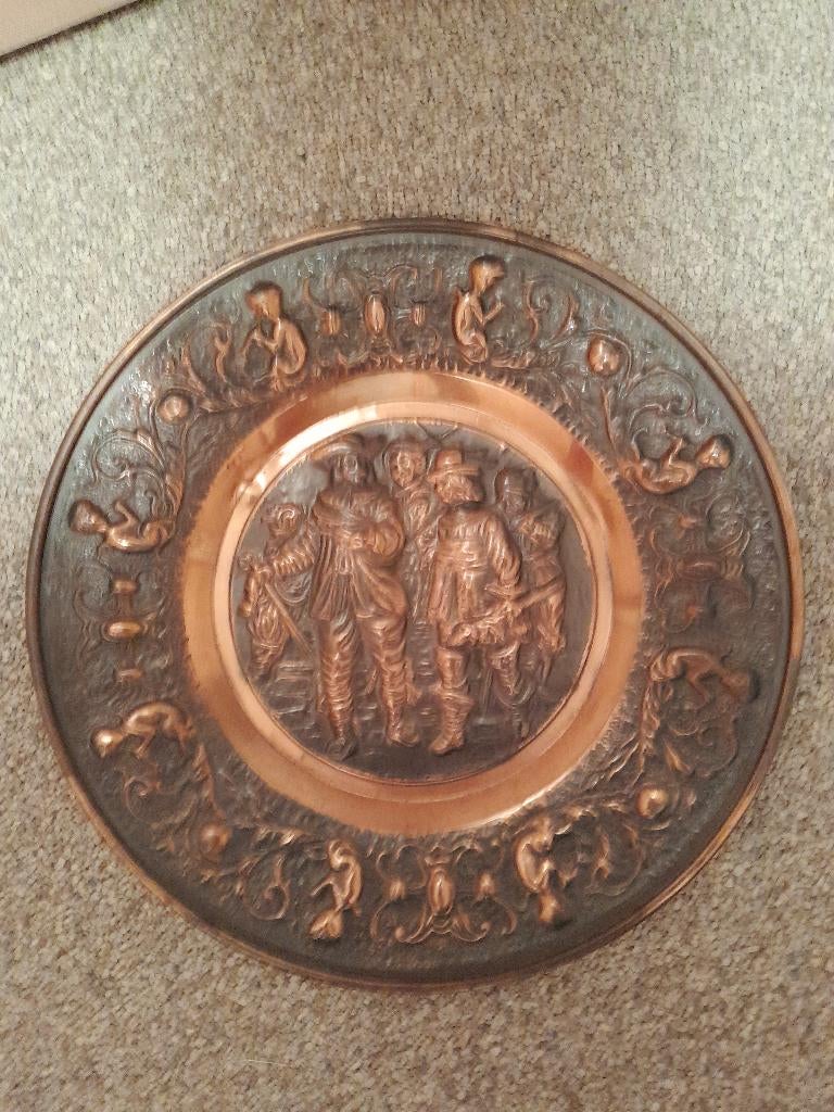 koperen bord, Antiek en Kunst, Curiosa en Brocante, Ophalen of Verzenden