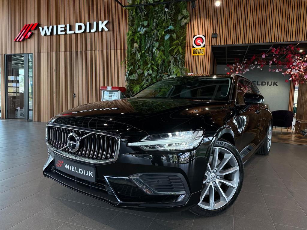 Volvo V60 2.0 T8 Recharge AWD R-Design Pannorama schuif trek, Auto's, Volvo, Gebruikt, Euro 6, Leder en Stof, Zwart