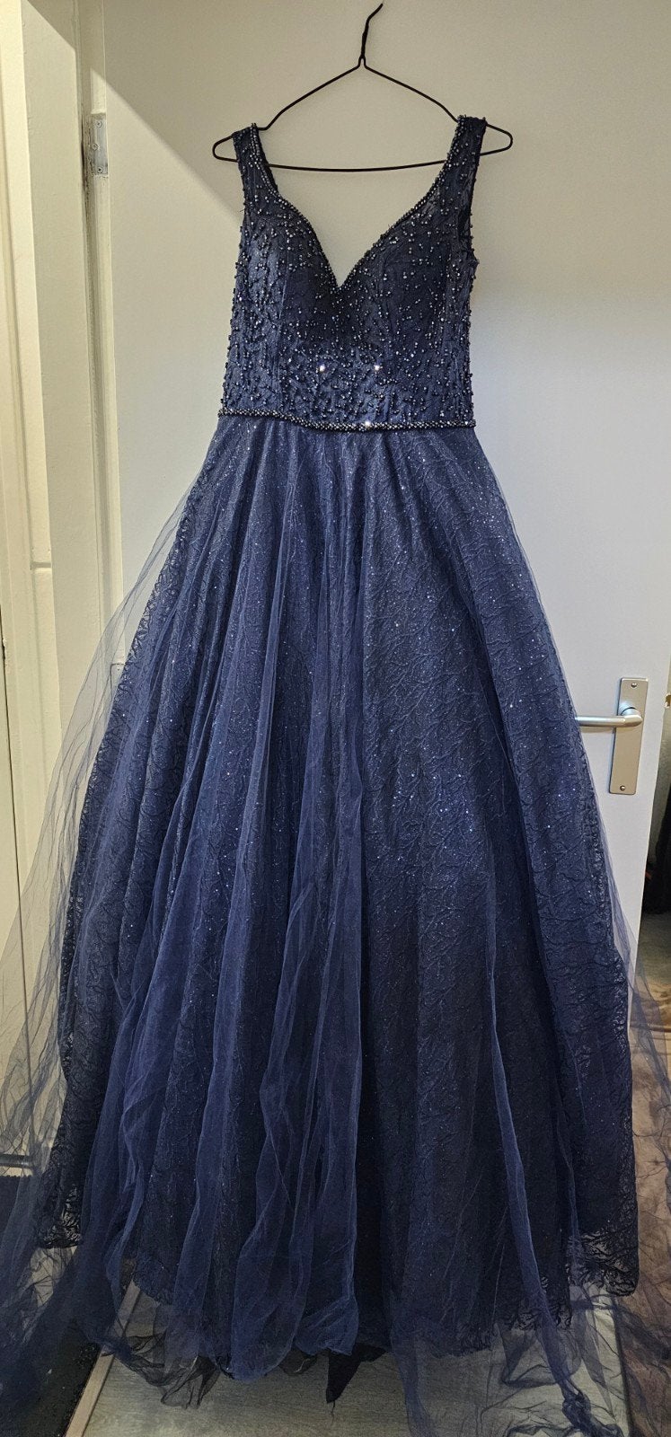 Verstelbare Galajurk Maat 38-40 - Eenmaal Gedragen, Kleding | Dames, Ophalen of Verzenden, Zo goed als nieuw, Maat 38/40 (M), Blauw