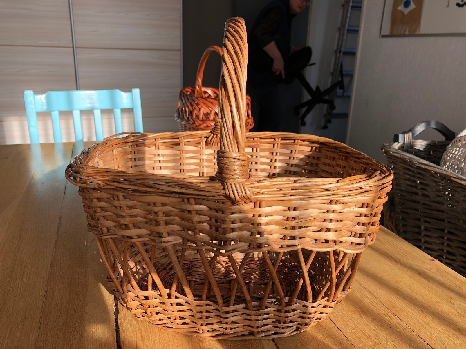 Verschillende rieten manden u mag bieden per mand, Ophalen of Verzenden, Gebruikt, Rechthoekig, Riet