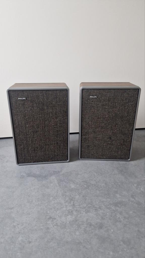 Vintage Philips speakers type 22AH461/122, Audio, Tv en Foto, Luidsprekers, Philips, Gebruikt, Ophalen of Verzenden, Minder dan 60 watt