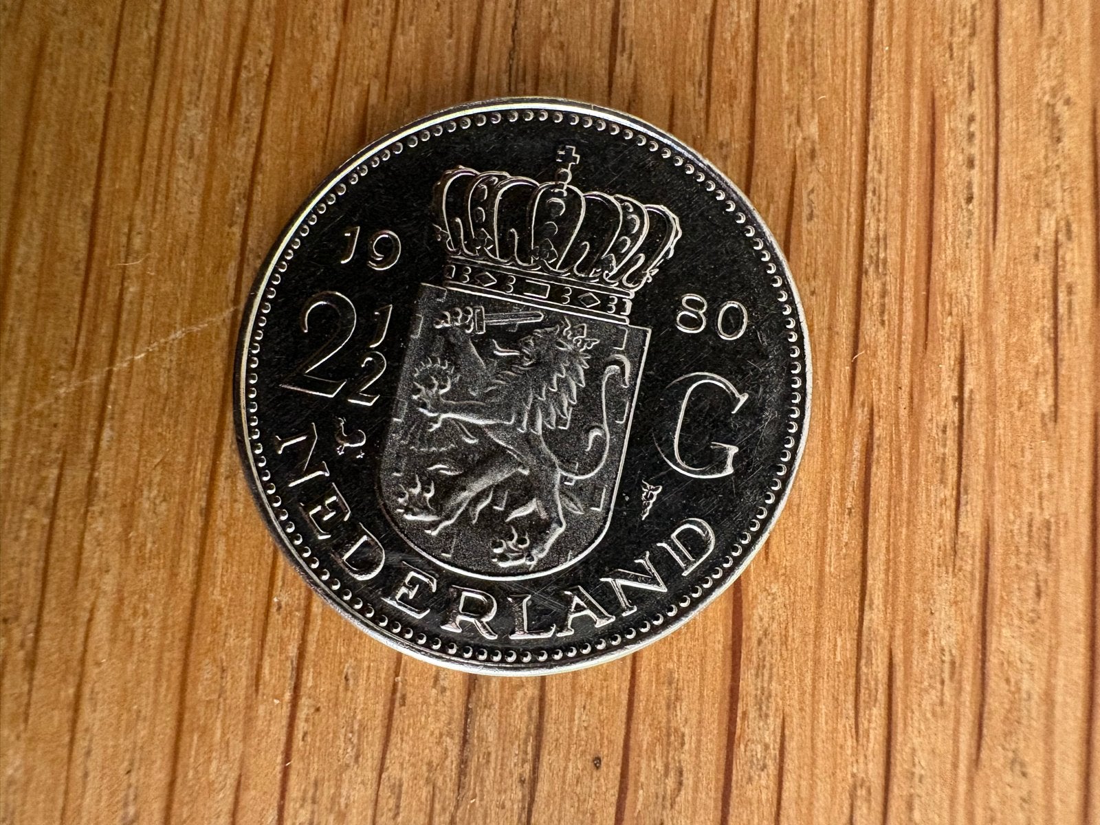 2½ Gulden Juliana Munt 1980 - Nederlandse Munt, Koningin Juliana, Ophalen of Verzenden, Geboorte of Huwelijk, Losse munt