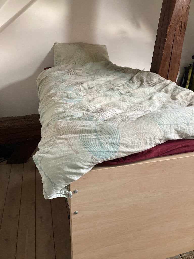 Eenpersoons bed 90 x 200 cm *, Ophalen, Gebruikt, 90 cm, Eenpersoons
