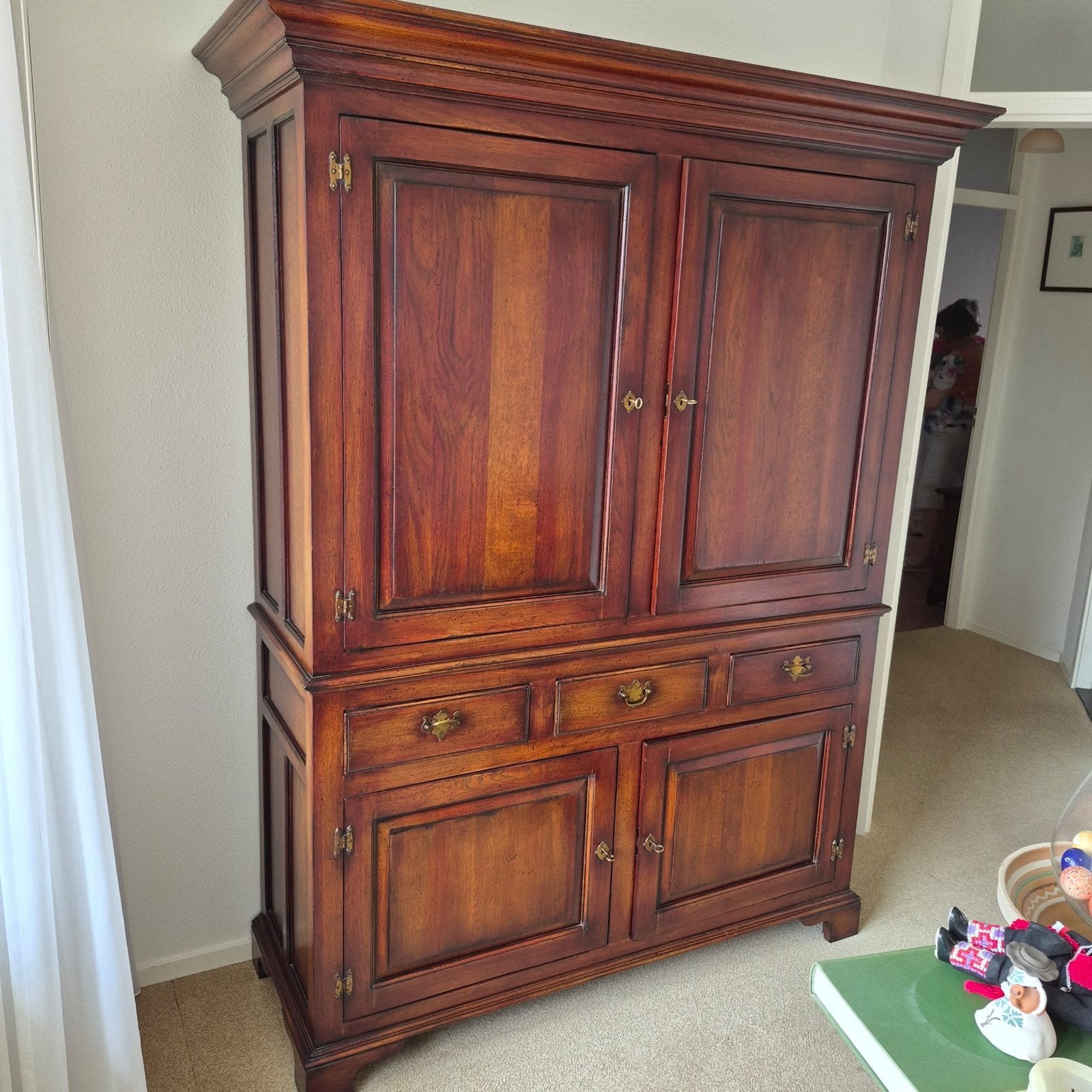 Mahoniehouten Kast met Laden en Vitrine, Antiek en Kunst, Antiek | Meubels | Kasten, Ophalen