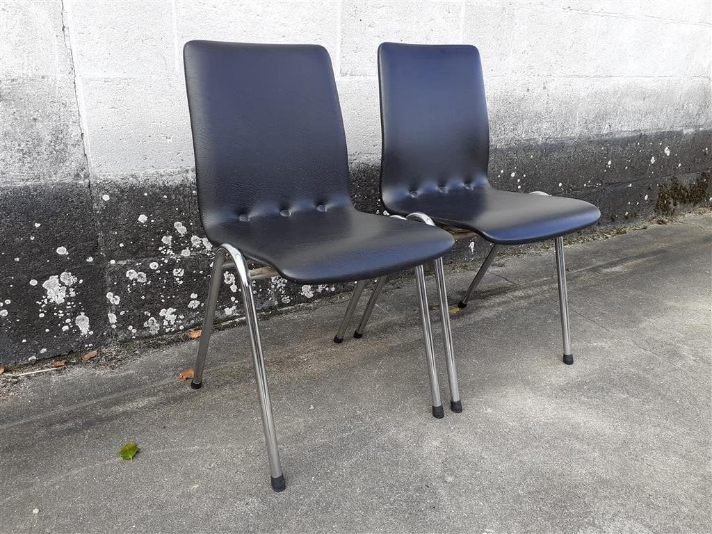 Stoelen '70s ( Retro/Vintage/Design ), Ophalen, Gebruikt, Twee, Zwart