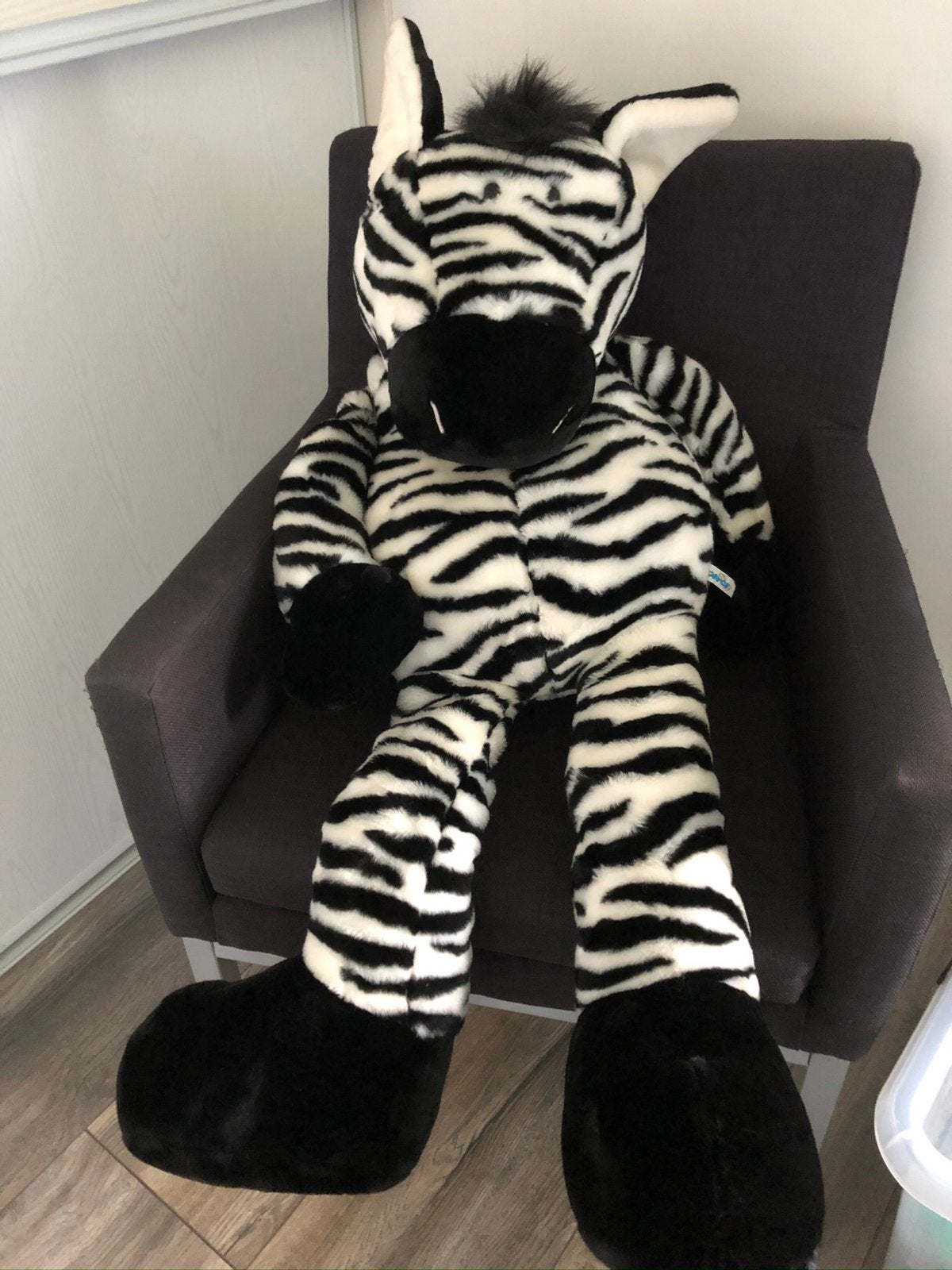 Mega Zebra familie pluche Fotoshoot Decoratie Showroom, Ophalen, Zo goed als nieuw