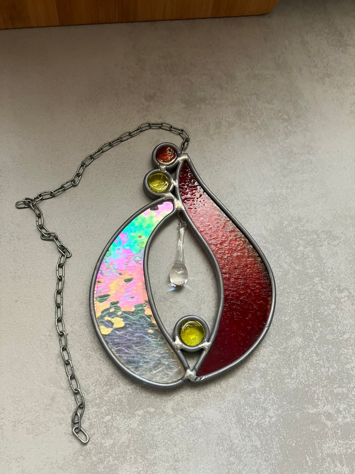Raamhanger, handgemaakt Tiffany glas in lood, Ophalen, Nieuw