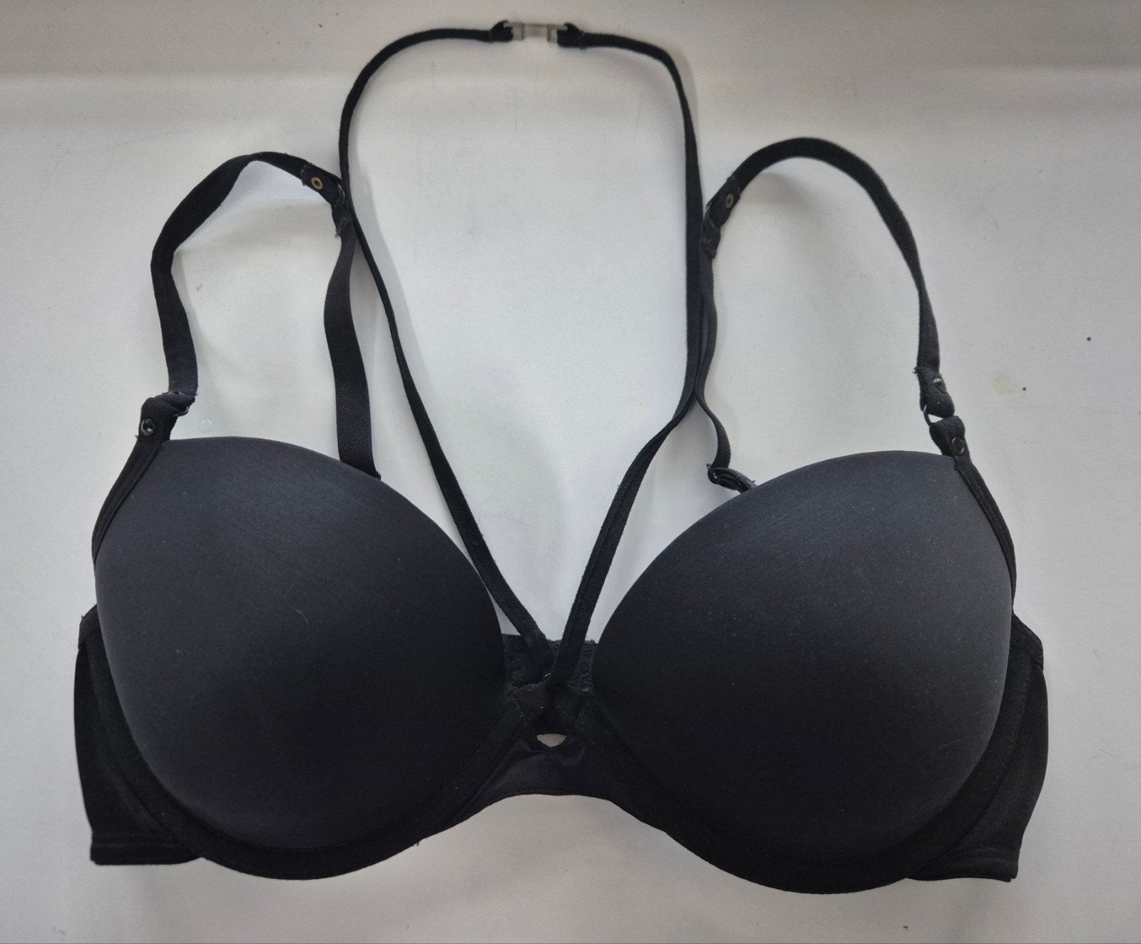 Marlies Dekkers set zwart push-up bh 75C string L (=M), Marlies Dekkers, Ophalen of Verzenden, Zwart, Setje