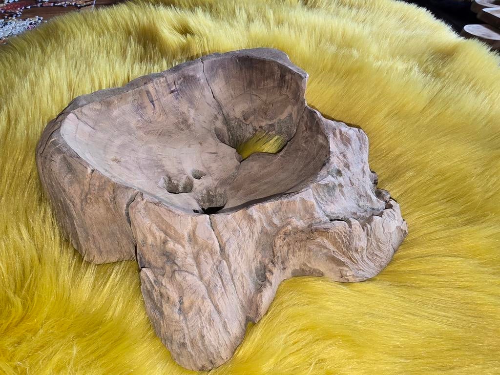 Nieuwe Teak Decoratie Bowl - 30 cm, Schaal, Nieuw, Ophalen of Verzenden, Overige vormen