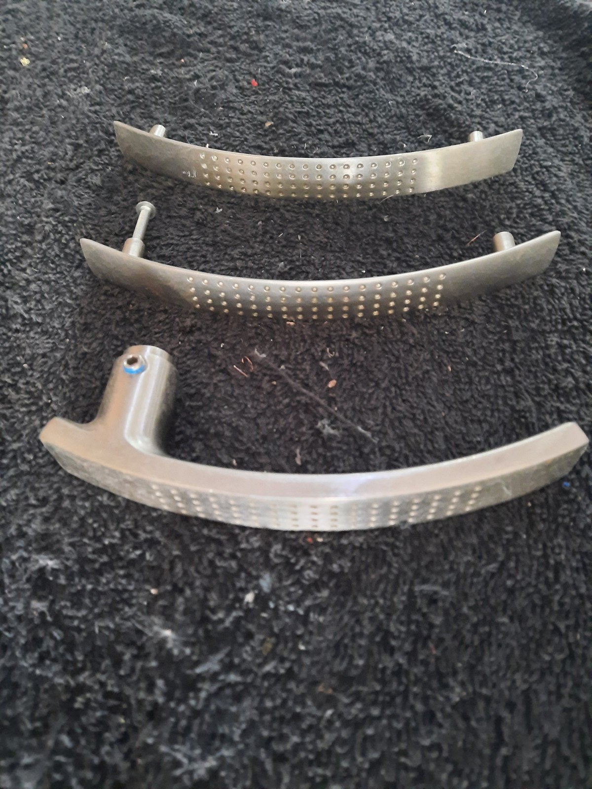Set van 3 RVS deurgrepen/klinken, Ophalen of Verzenden, Gebruikt, Rvs, Klink of Kruk